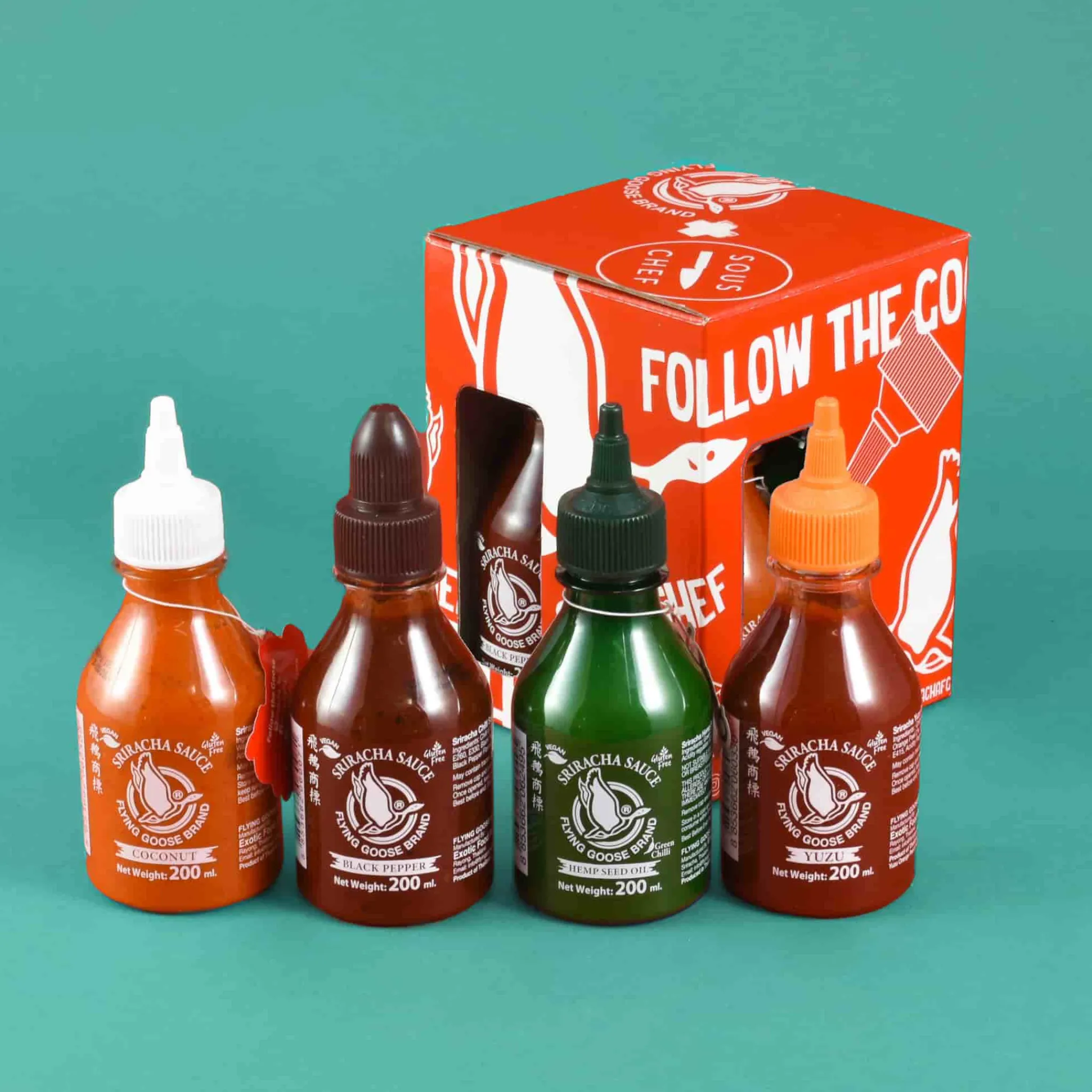 Flying Goose Sous Chef x Sriracha Box Set, 4 x 200ml Best