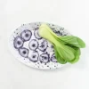 Kapka Enamel Splatter Madness Enamel Oval Serving Plate, Purple, 31cm Clearance