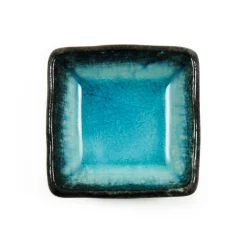Kiji Stoneware & Ceramics Square Turquoise Dipping Bowl, 7cm Discount