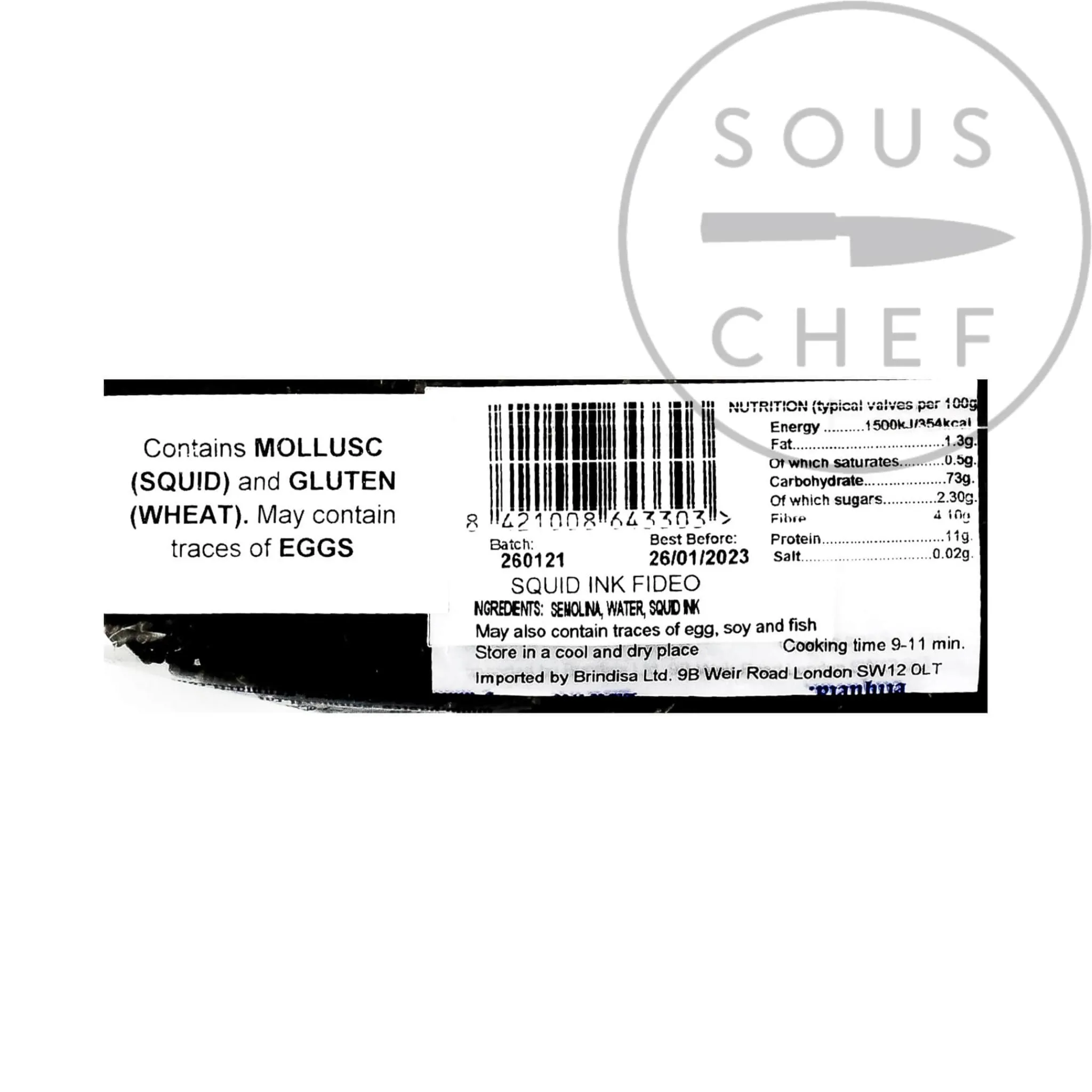 Sanmarti Squid Ink Fideo Noodles, 250g Online