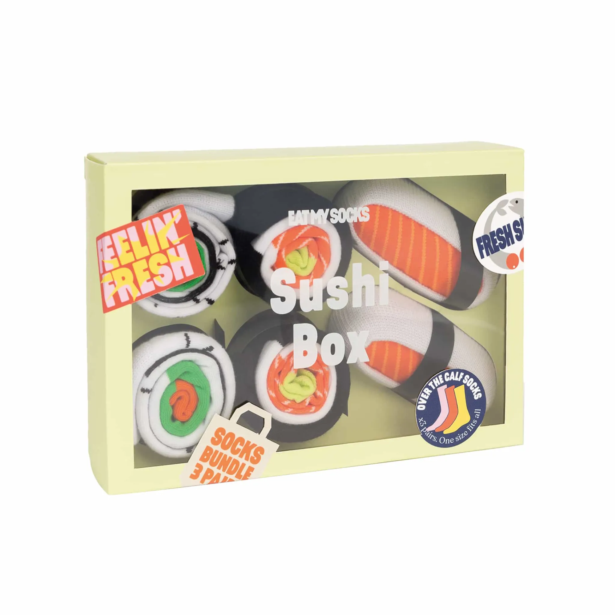 Eat My Socks Sushi Box Socks, 3 Pairs Hot