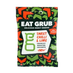 Eat Grub Sweet Chilli & Lime Crunchy Roasted Crickets, 15g Hot
