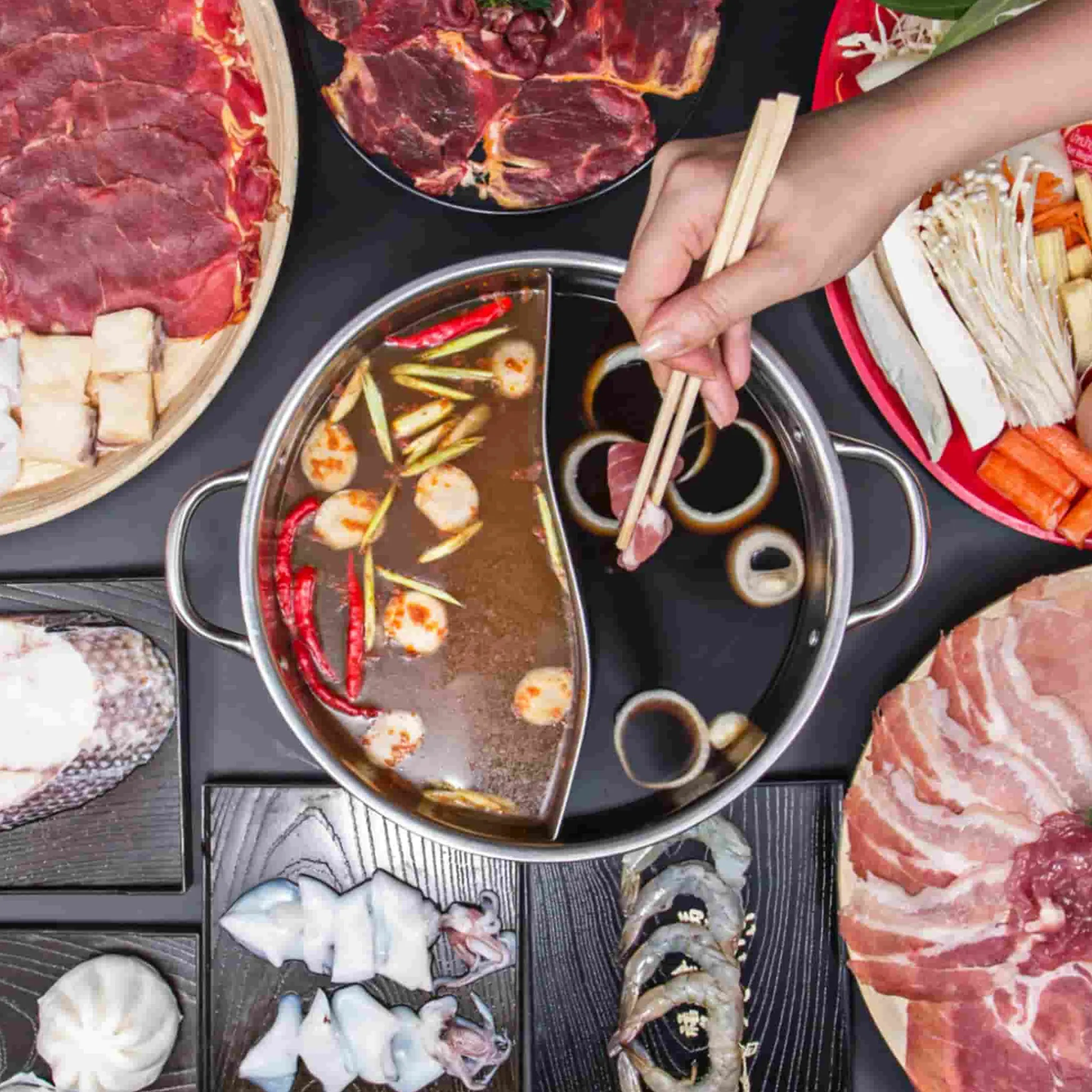 HSK Table Top Chinese Hot Pot 4.5 litres, Serve 6-8 Best