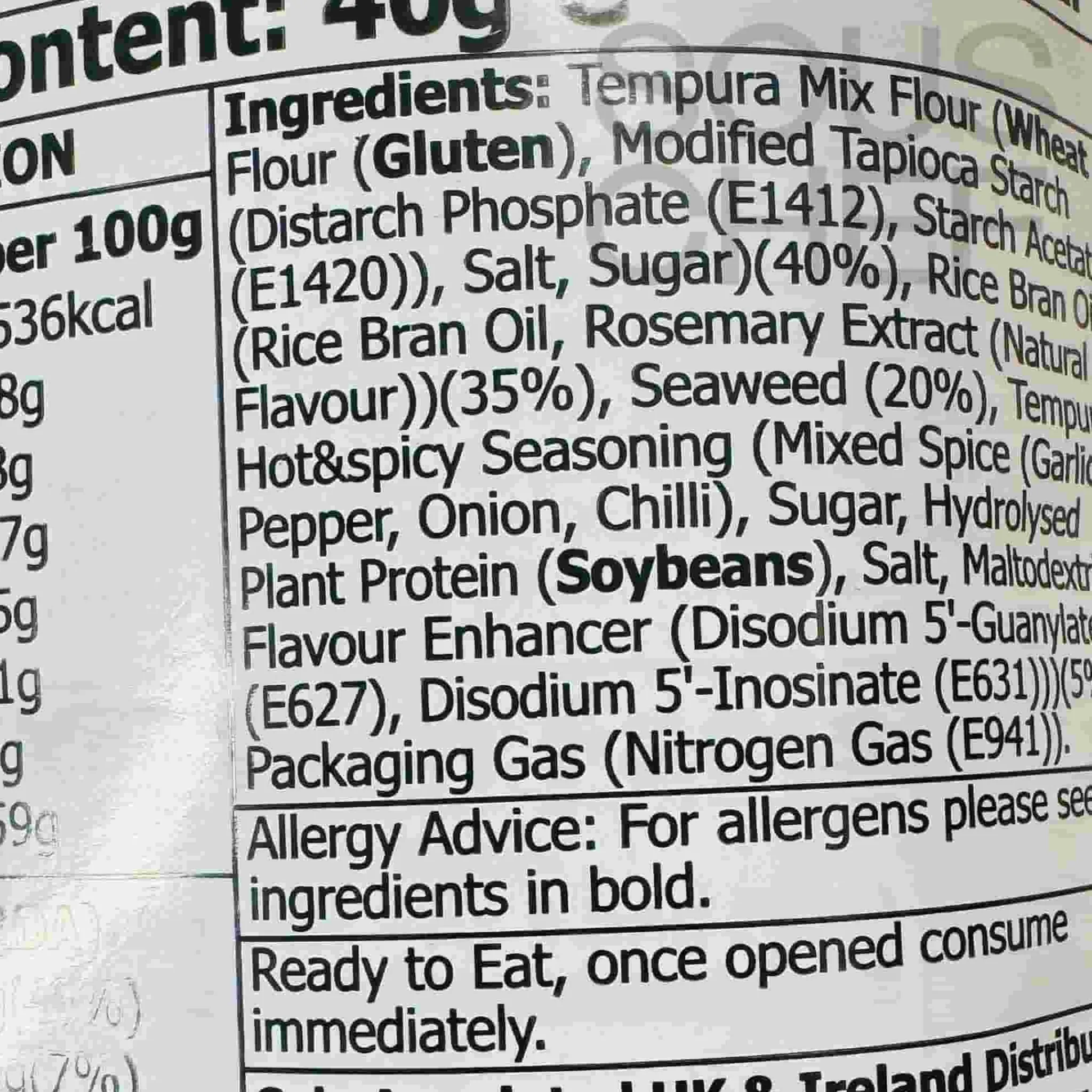 Tao Kae Noi Tempura Seaweed Spicy, 40g Outlet