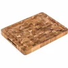 Teakhaus End Grain Butcher Block With Juice Canal, Medium Hot