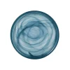 Turkish Tableware Teal Marble Glass Bread Plate, 15.5cm Clearance