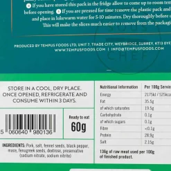 Tempus Achari Spiced Salami, 60g Clearance