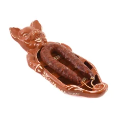 TERRACOTA ASSADEIRA Terracotta Chorizo Pig Serving Dish, 33cm New