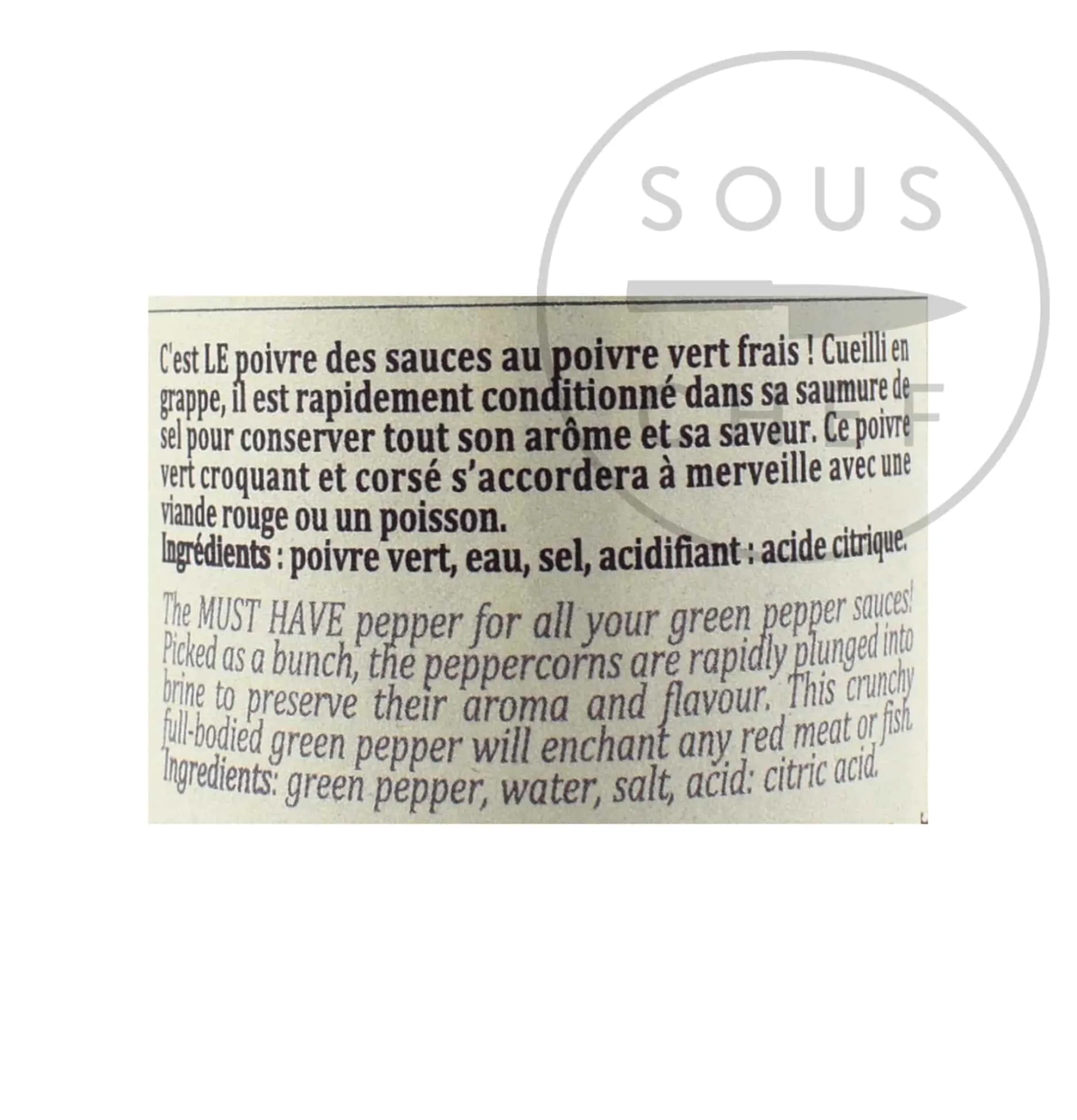 Terre Exotique Drained Green Pepper in Brine, 50g Best