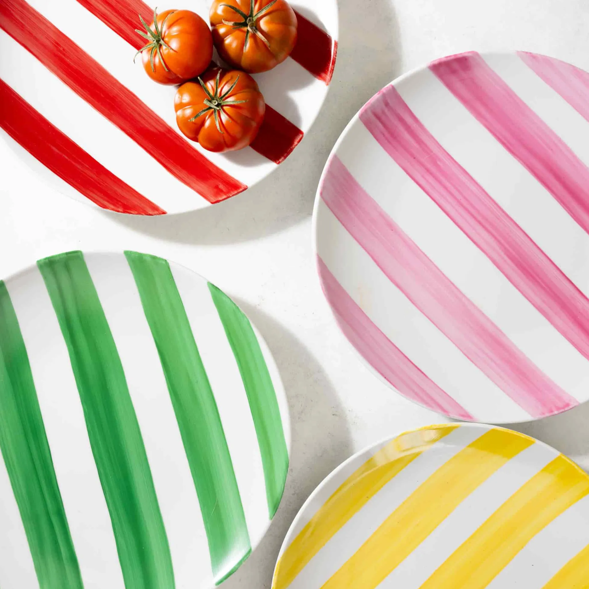 The Platera Pink Stripe Porcelain Dinner Plate, 27.5cm Online