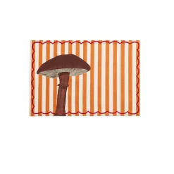The Platera Striped Shiitake Mushroom Cotton Placemat Best