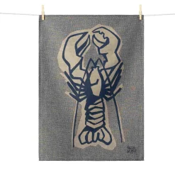 Tissage Moutet Lobster French Jacquard Tea Towel New
