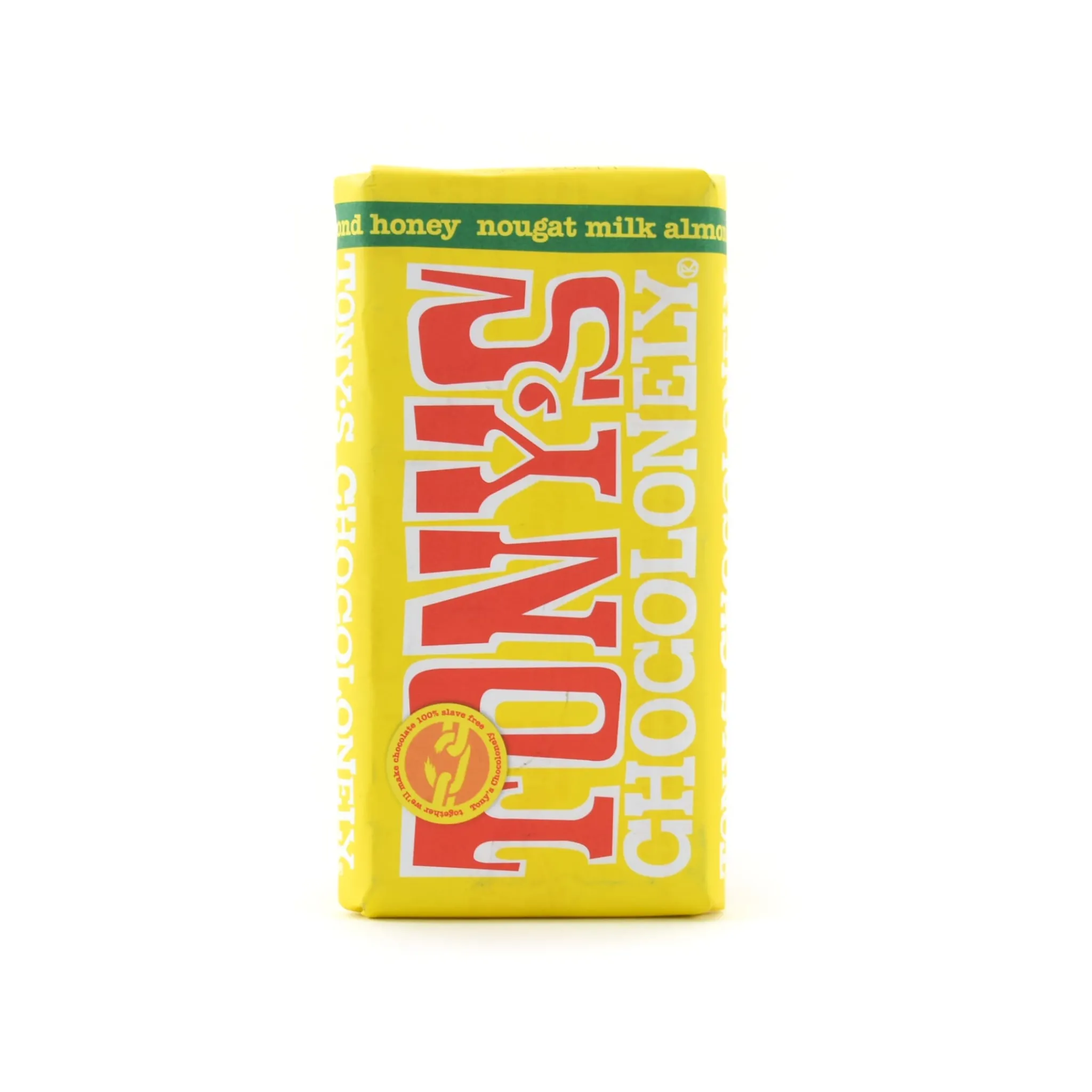 Tony's Chocolonely Milk Chocolate with Almond, Honey & Nougat, 180g Best