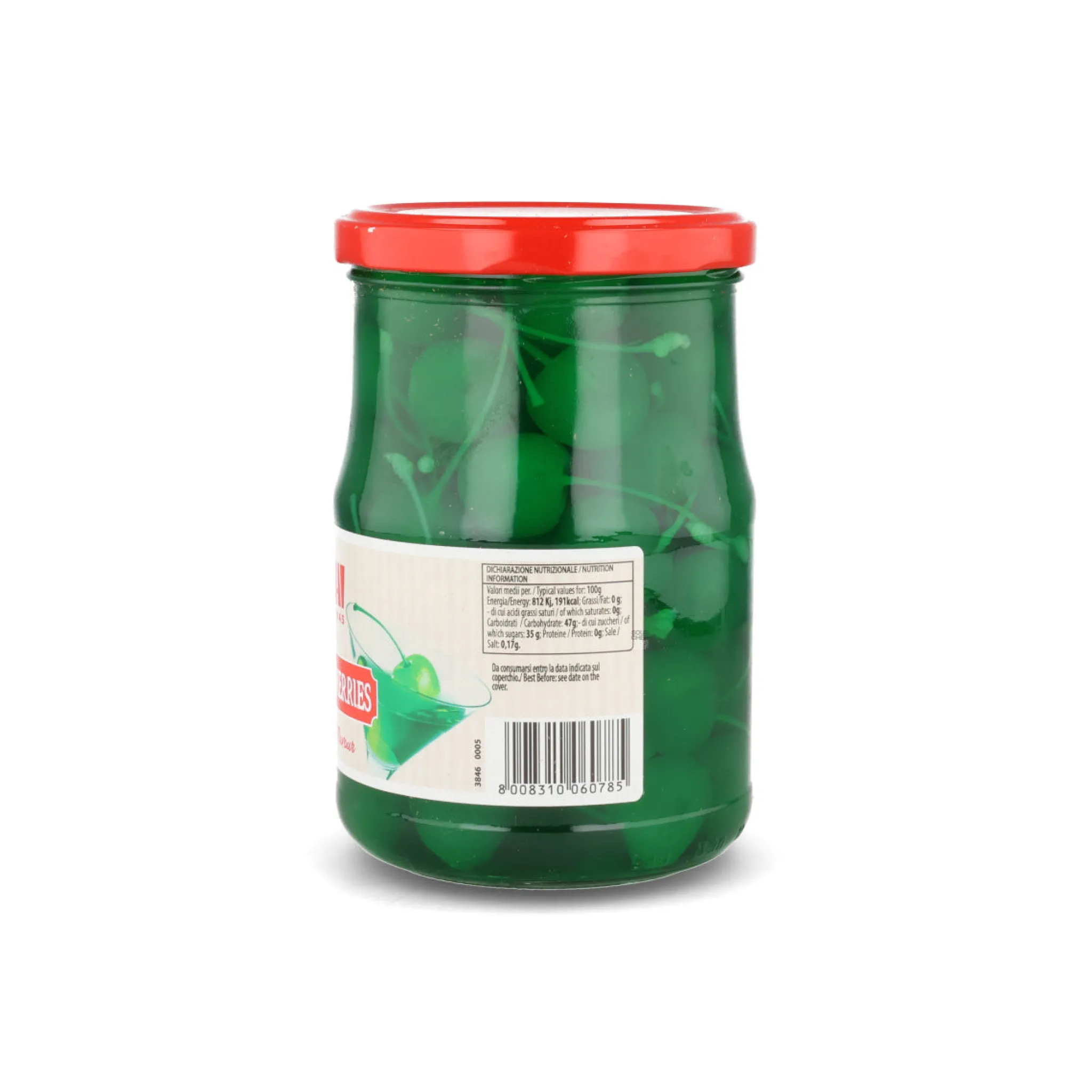 Toschi Green Cocktail Cherries, 630g Online