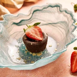 Turkish Tableware Turquoise Marble Glass Serving Bowl, 40x30cm Online