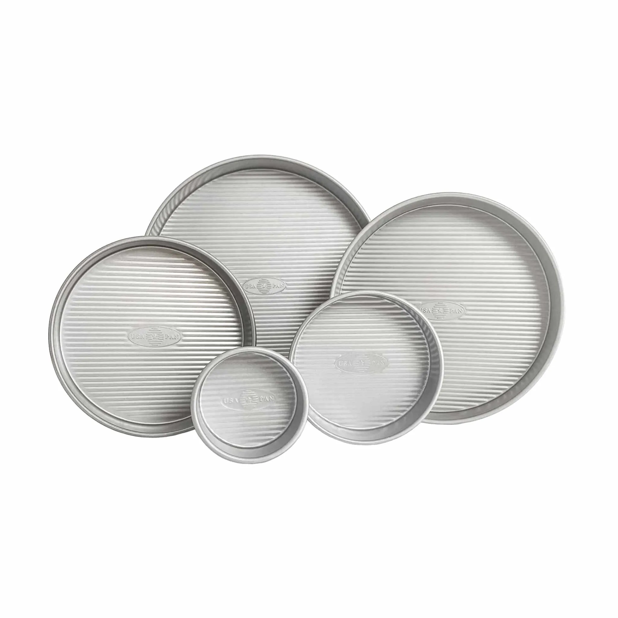 USA Pan 5 Piece Round Cake Pan Set Sale