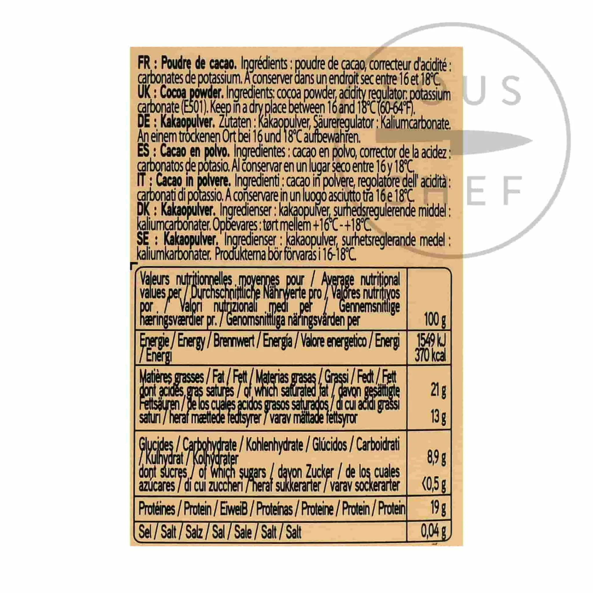 Valrhona Cocoa Powder, 250g Sale