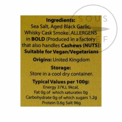 Hawk Head Whisky Smoked Sea Salt with Black Garlic, 80g Outlet