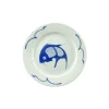 Chinese Tableware White & Blue Carp Side Plate, 20cm New