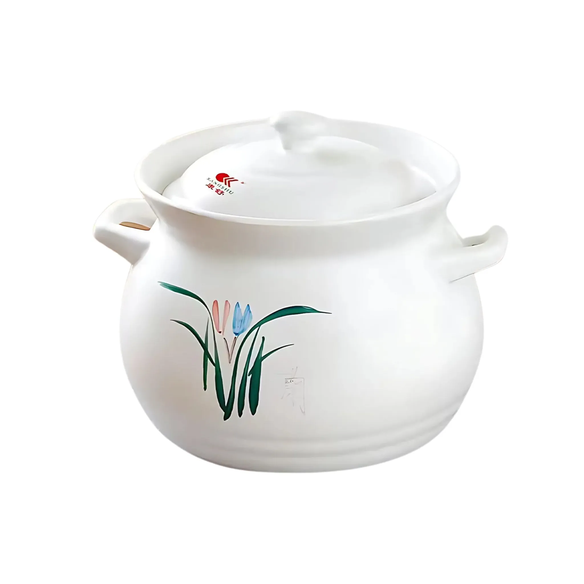 Chinese Cookware White Clay Soup Pot, 3.3L Hot