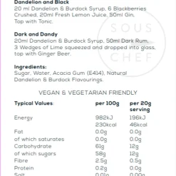 William Fox Premium Dandelion and Burdock Syrup, 750ml