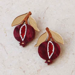 Wolf & Moon Mini Pomegranate Stud Earrings Clearance