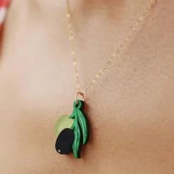 Wolf & Moon Olive Necklace Online