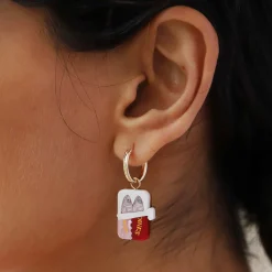 Wolf & Moon Tin of Sardines Hoop Earrings Outlet