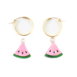 Wolf & Moon Watermelon Hoop Earrings Hot