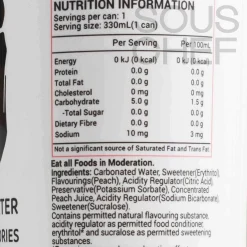 Genki Forest 24x Peach Flavour Sparkling Water, 330ml Clearance