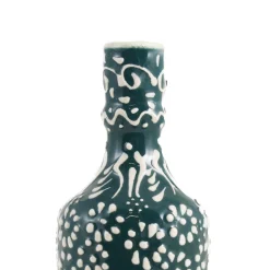 El Boyali Seramikler Yesil Ve Beyaz Boyali Oil Bottle, 395ml Best