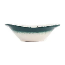 El Boyali Seramikler Yesil Ve Beyaz Boyali Oval Bowl, 16cm Online