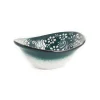 El Boyali Seramikler Yesil Ve Beyaz Boyali Oval Bowl, 12.5cm Best
