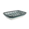 El Boyali Seramikler Yesil Ve Beyaz Boyali Rectangular Serving Dish, 16x11.5cm Sale
