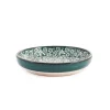 El Boyali Seramikler Yesil Ve Beyaz Boyali Shallow Bowl, 20.5cm Clearance